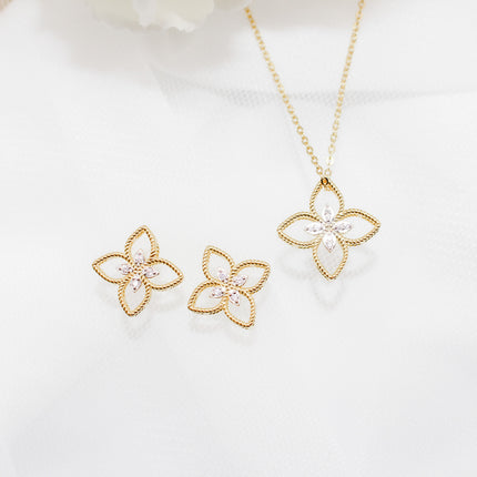 Gold Charm Jewelry Set