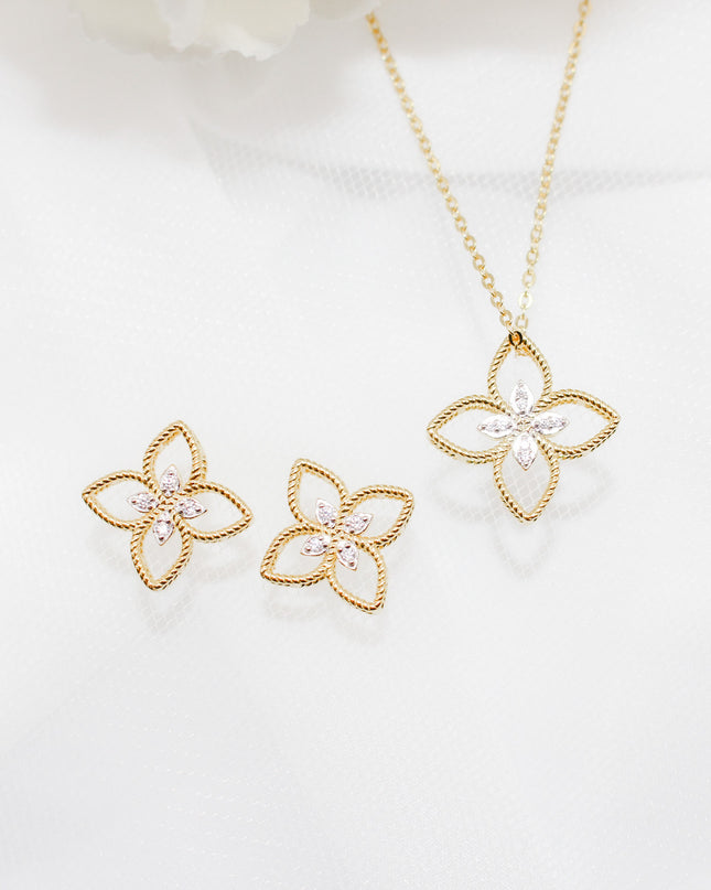 Gold Charm Jewelry Set