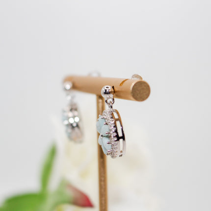 Larimar Flower Jewelry Set