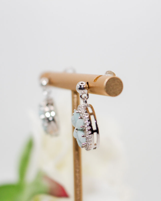 Larimar Flower Jewelry Set