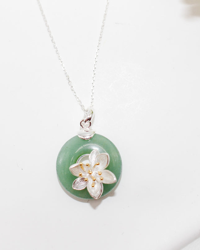Jade Lotus Necklace