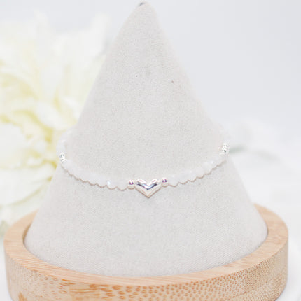 Moonstone Heart Bracelet