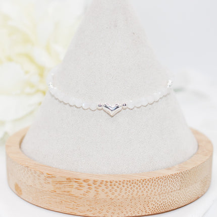 Rose Quartz Heart Bracelet