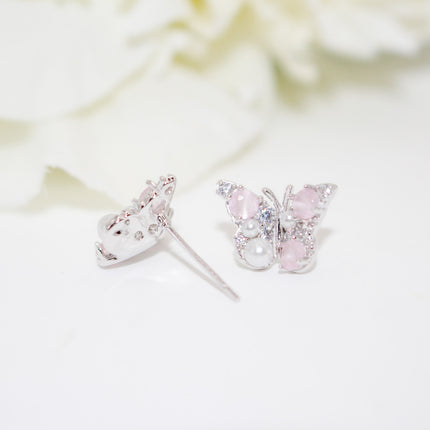 Butterfly Pearl Earrings