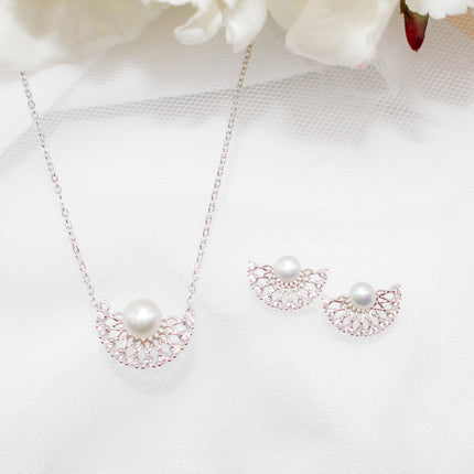 Pearl Fan Jewelry Set