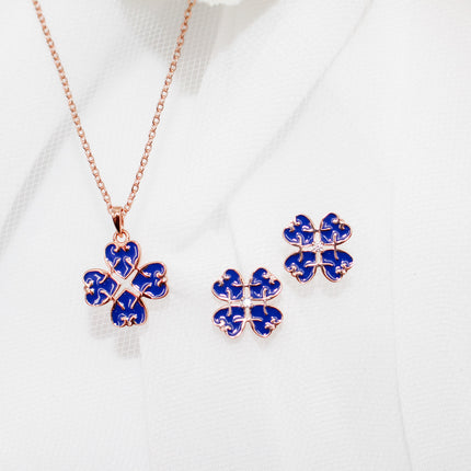 Blue Clover Jewelry Set