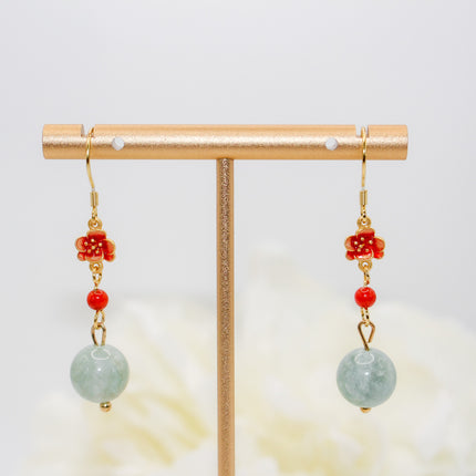 Jade Plum Blossom Earrings