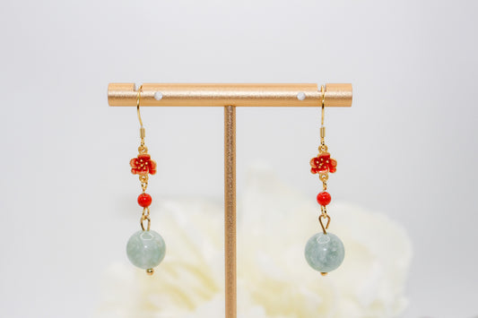 Jade Plum Blossom Earrings