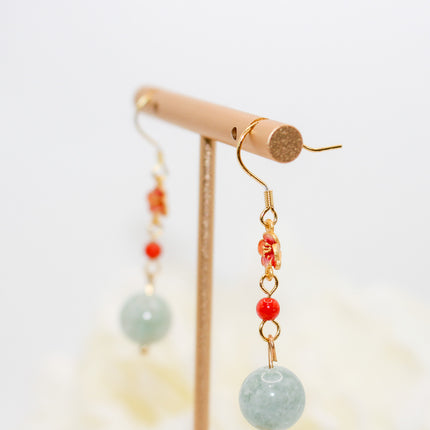 Jade Plum Blossom Earrings