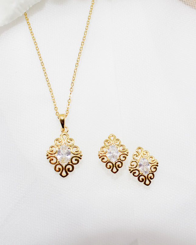 Gold Diamond Jewelry Set