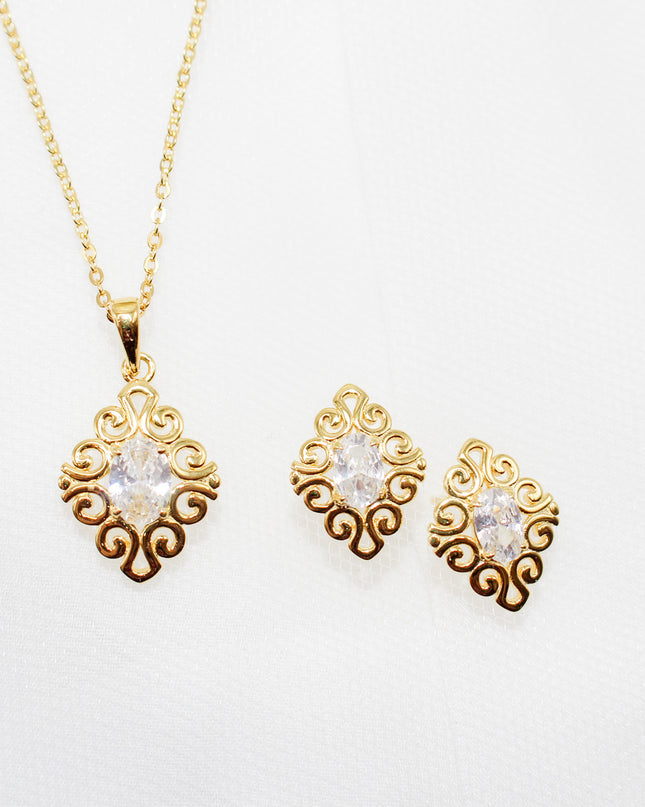 Gold Diamond Jewelry Set