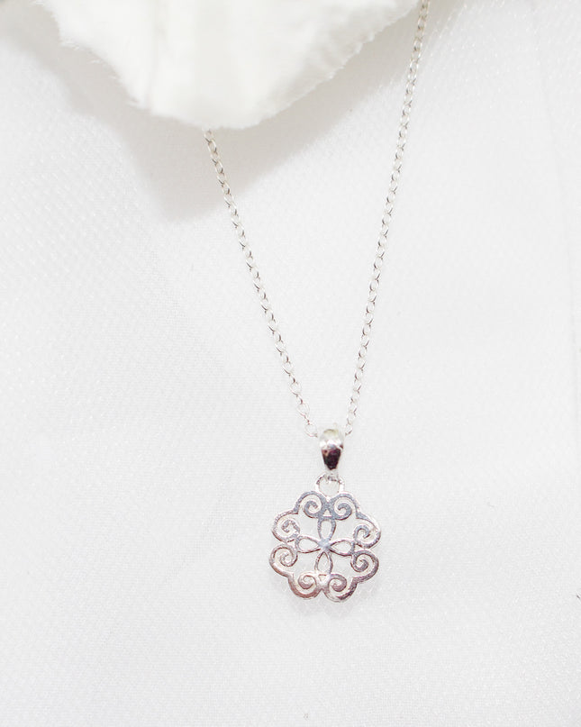 Silver Print Jewelry Set