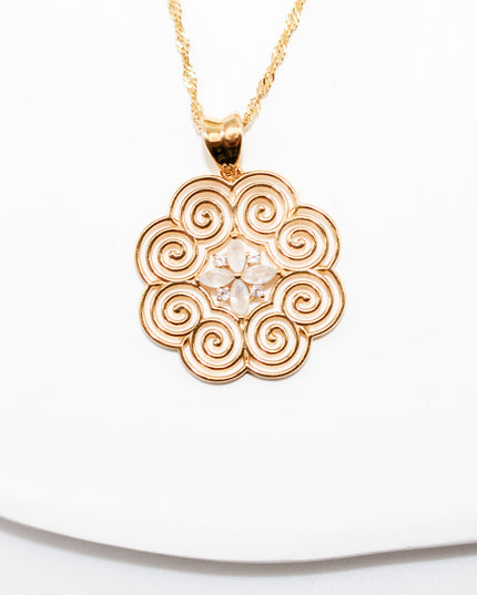 Moonstone Elephant Print Necklace
