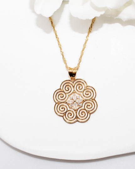 Moonstone Elephant Print Necklace