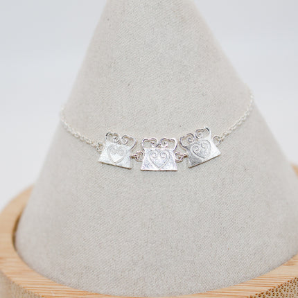 Silver Soul Lock Bracelet