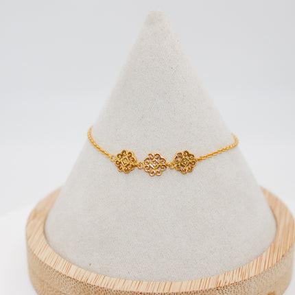 Gold Elephant Print Bracelet