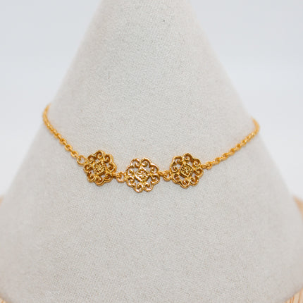 Gold Elephant Print Bracelet