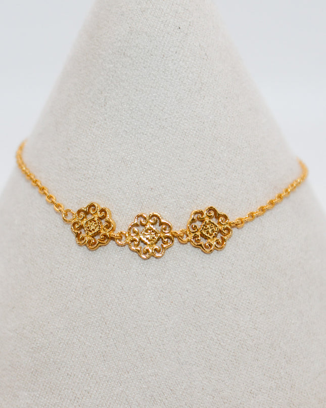 Gold Elephant Print Bracelet