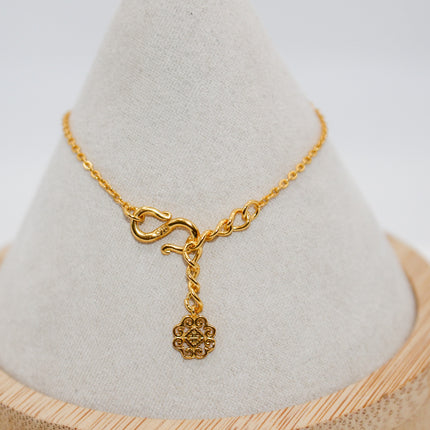 Gold Elephant Print Bracelet