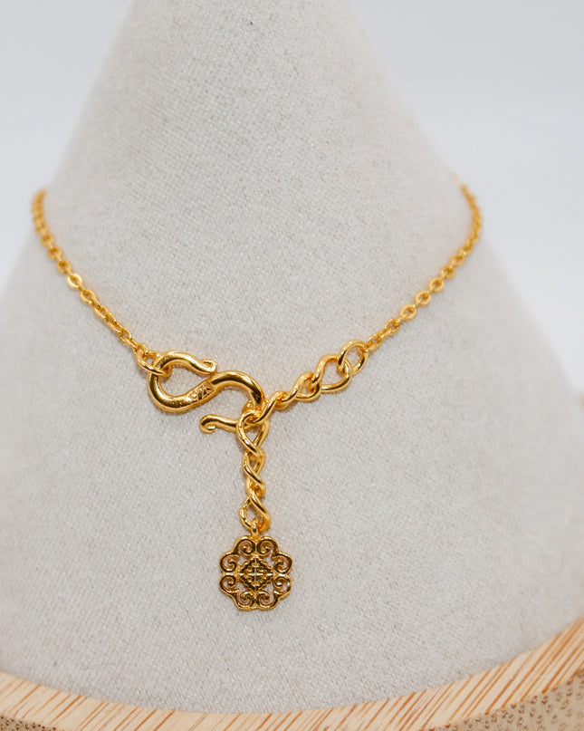 Gold Elephant Print Bracelet