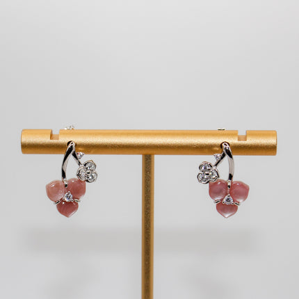 Pink Flower Jewelry Set