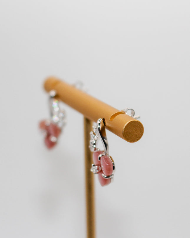 Pink Flower Jewelry Set