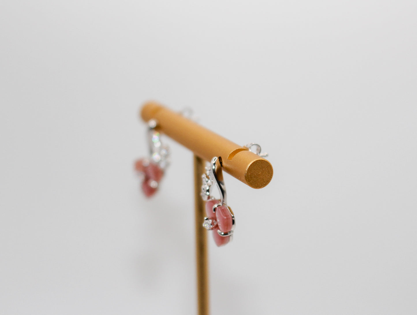 Pink Flower Jewelry Set