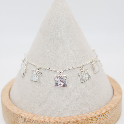 Silver Soul Lock Dangle Bracelet