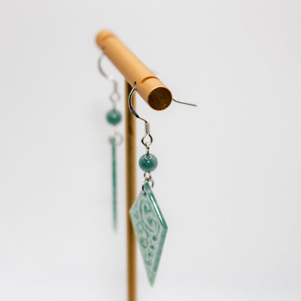 Jade Diamond Earrings