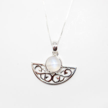 Moonstone Fan Necklace