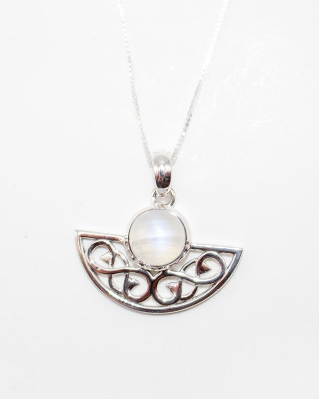 Moonstone Fan Necklace