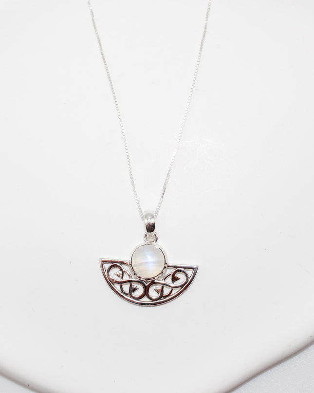 Moonstone Fan Necklace