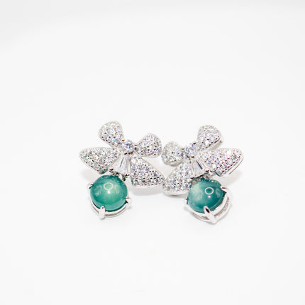 Jade Bow Earrings