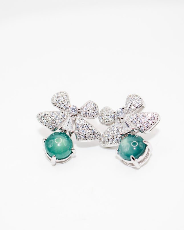 Jade Bow Earrings