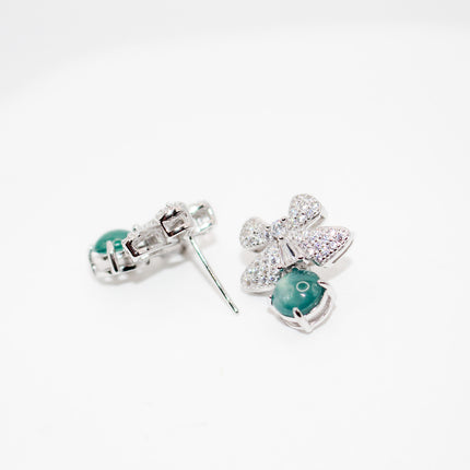 Jade Bow Earrings