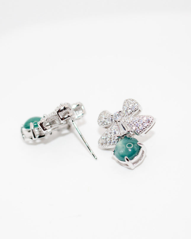 Jade Bow Earrings
