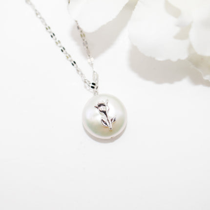 Pearl Rose Necklace