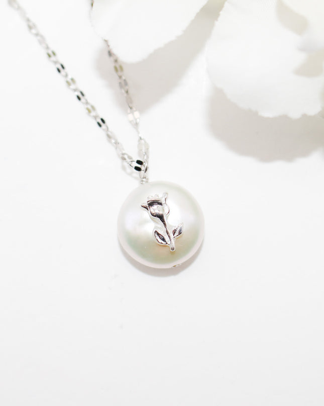 Pearl Rose Necklace