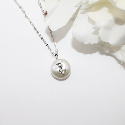 Pearl Rose Necklace