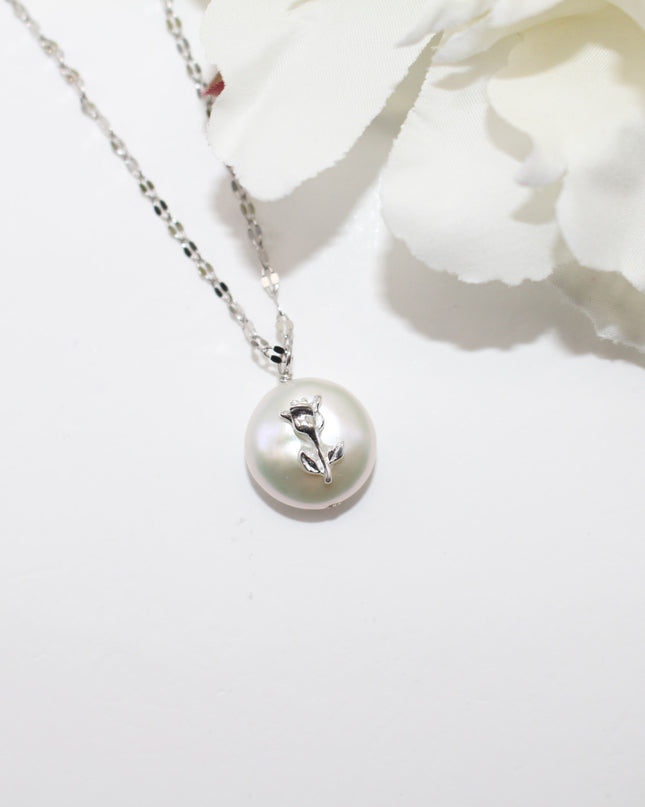 Pearl Rose Necklace