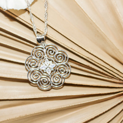 Silver Moonstone Hmong Necklace