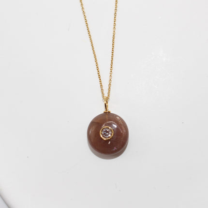 Chocolate Moonstone Necklace