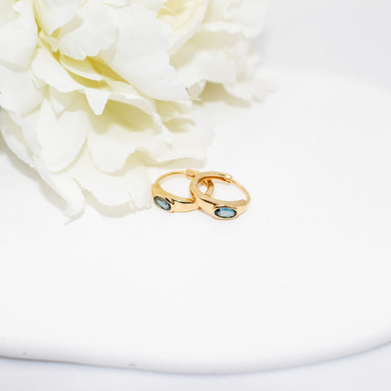 London Blue Topaz Huggy Earrings