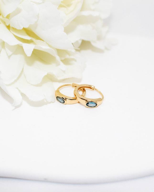London Blue Topaz Huggy Earrings