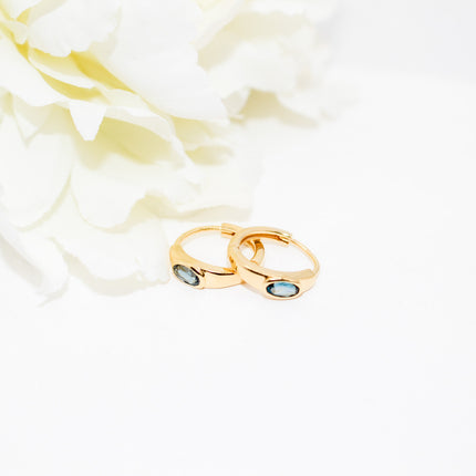 London Blue Topaz Huggy Earrings