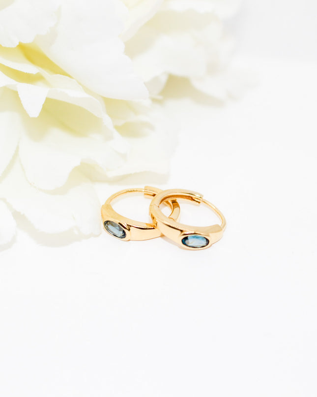 London Blue Topaz Huggy Earrings