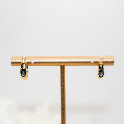 London Blue Topaz Huggy Earrings