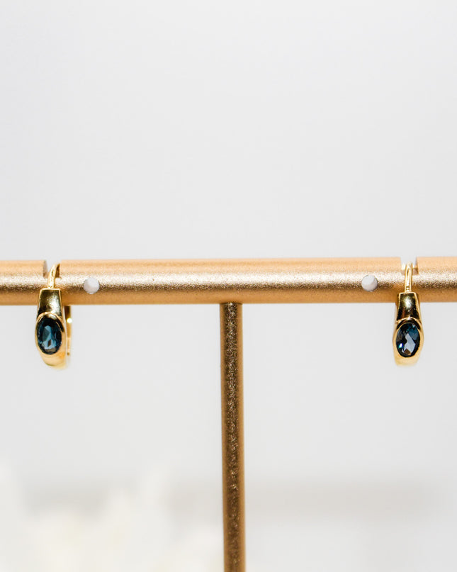 London Blue Topaz Huggy Earrings