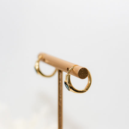 London Blue Topaz Huggy Earrings