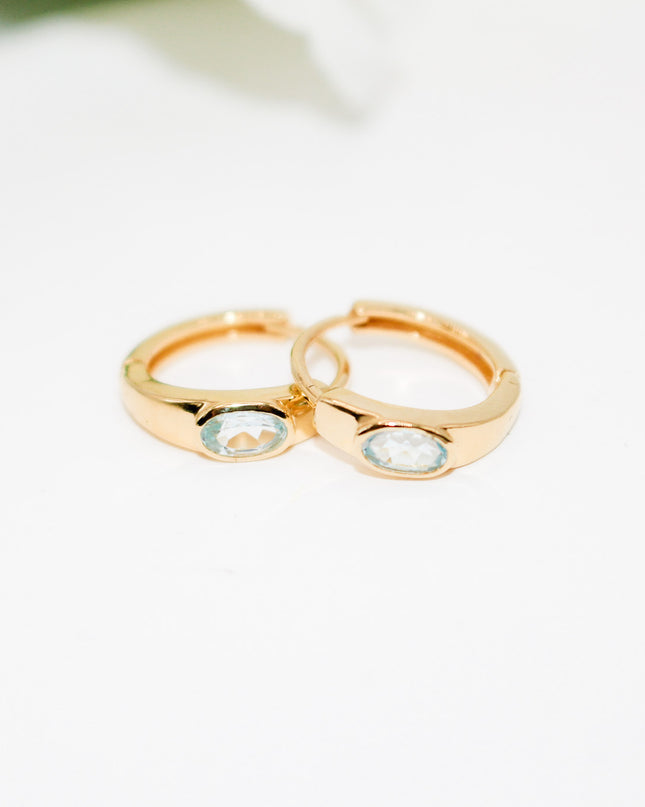 Moonstone Huggy Earrings